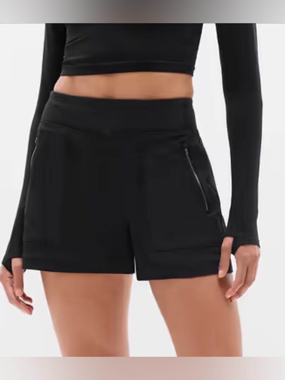 NWT Athleta Trekkie North Mid Rise Short black